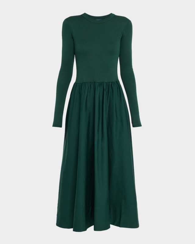 Cotton Long-Sleeve Dress
